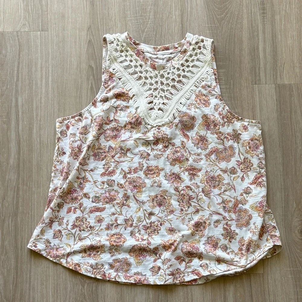 Maurices Floral Lace Women's Tank Top - Picture 1 of 4